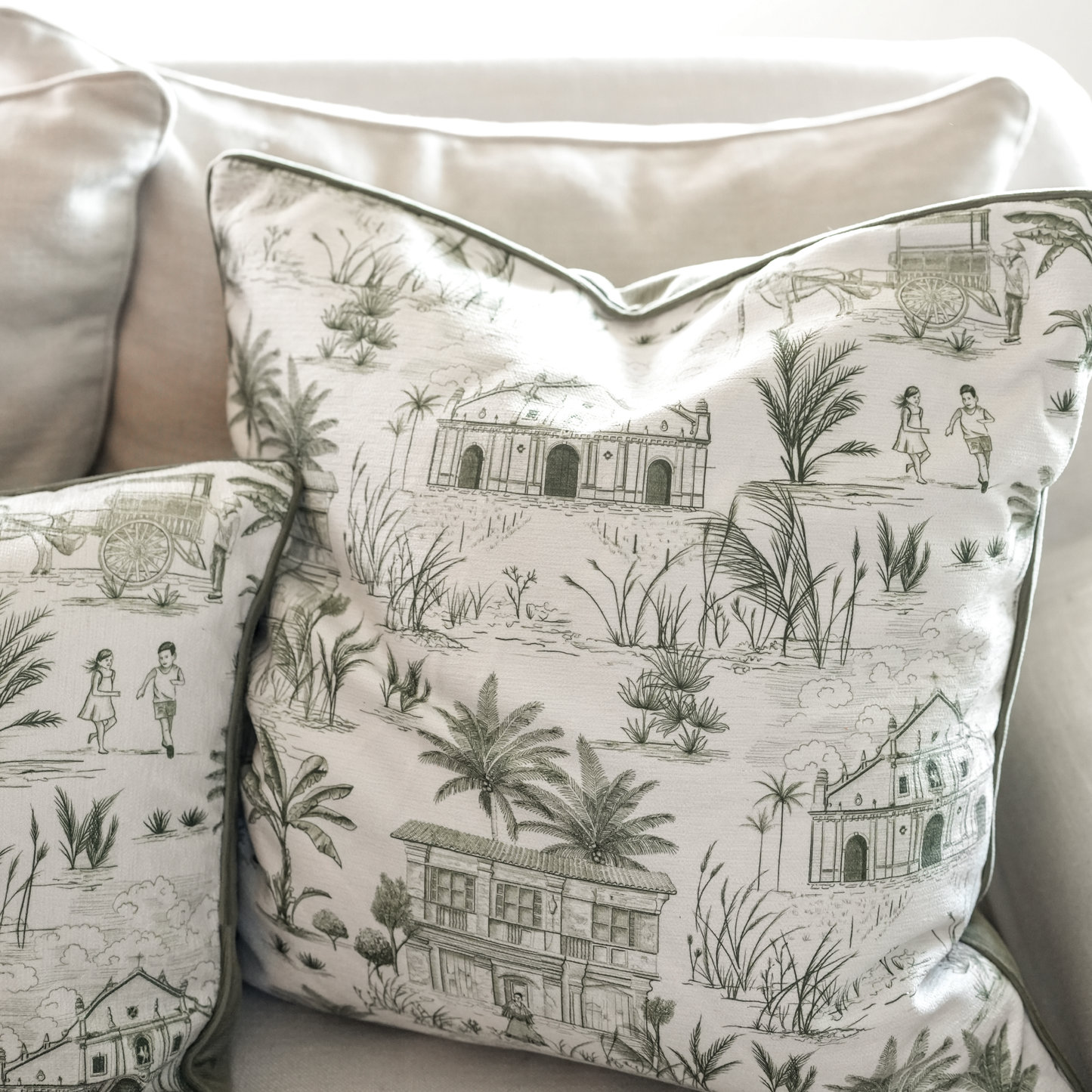 Vigan Verde - Throw Pillow Cover