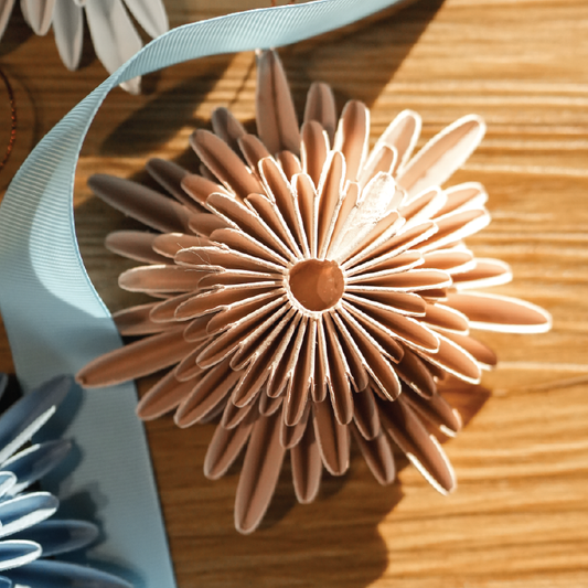 Paper Rosette Rosa  - Ornaments